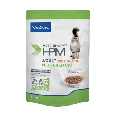 Virbac Veterinary HPM Sterilised łosoś w sosie adult 85 g × 12