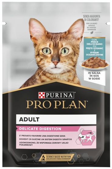 Purina Pro Plan Sensitive ryba w sosie adult 85 g