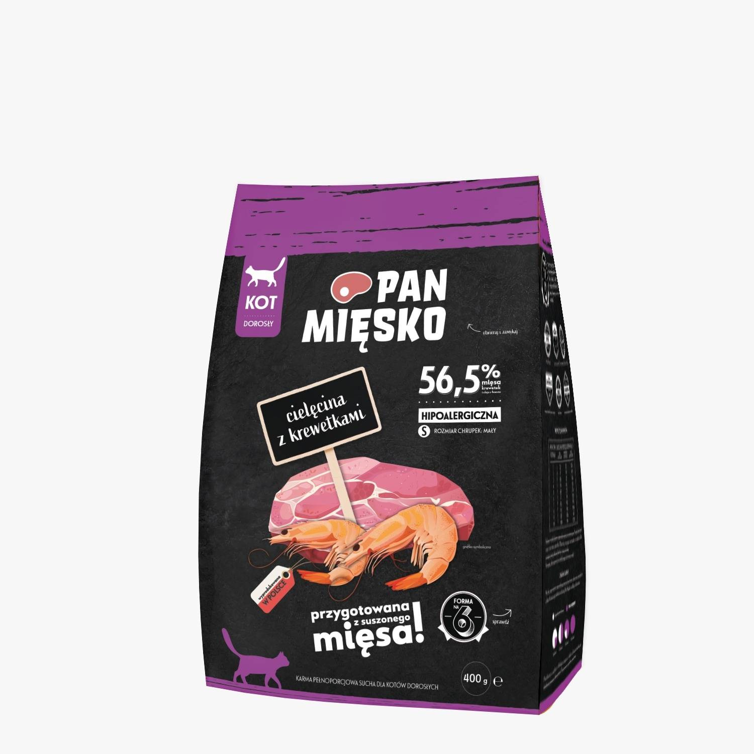 Wiejska Zagroda cielęcina, krewetki adult 400 g