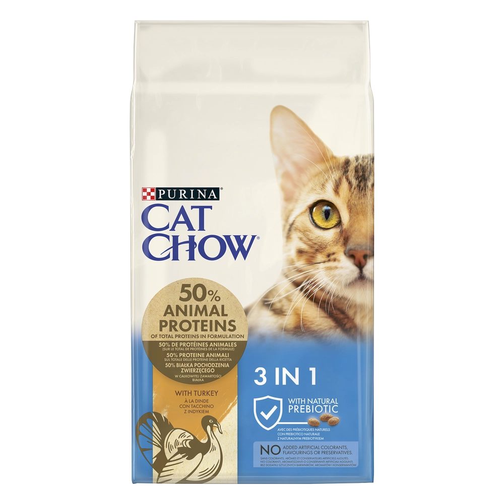 Purina Cat Chow Dental, Hairball, Urinary indyk adult 15 kg