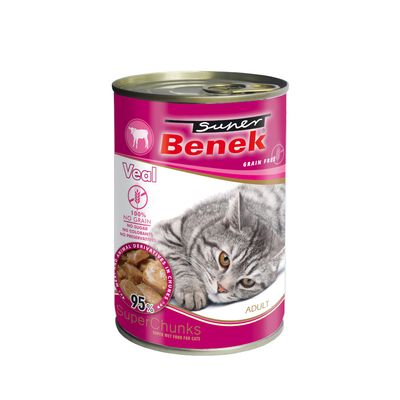 Super Beno Super Chunks Sensitive cielęcina w sosie adult 415 g × 10