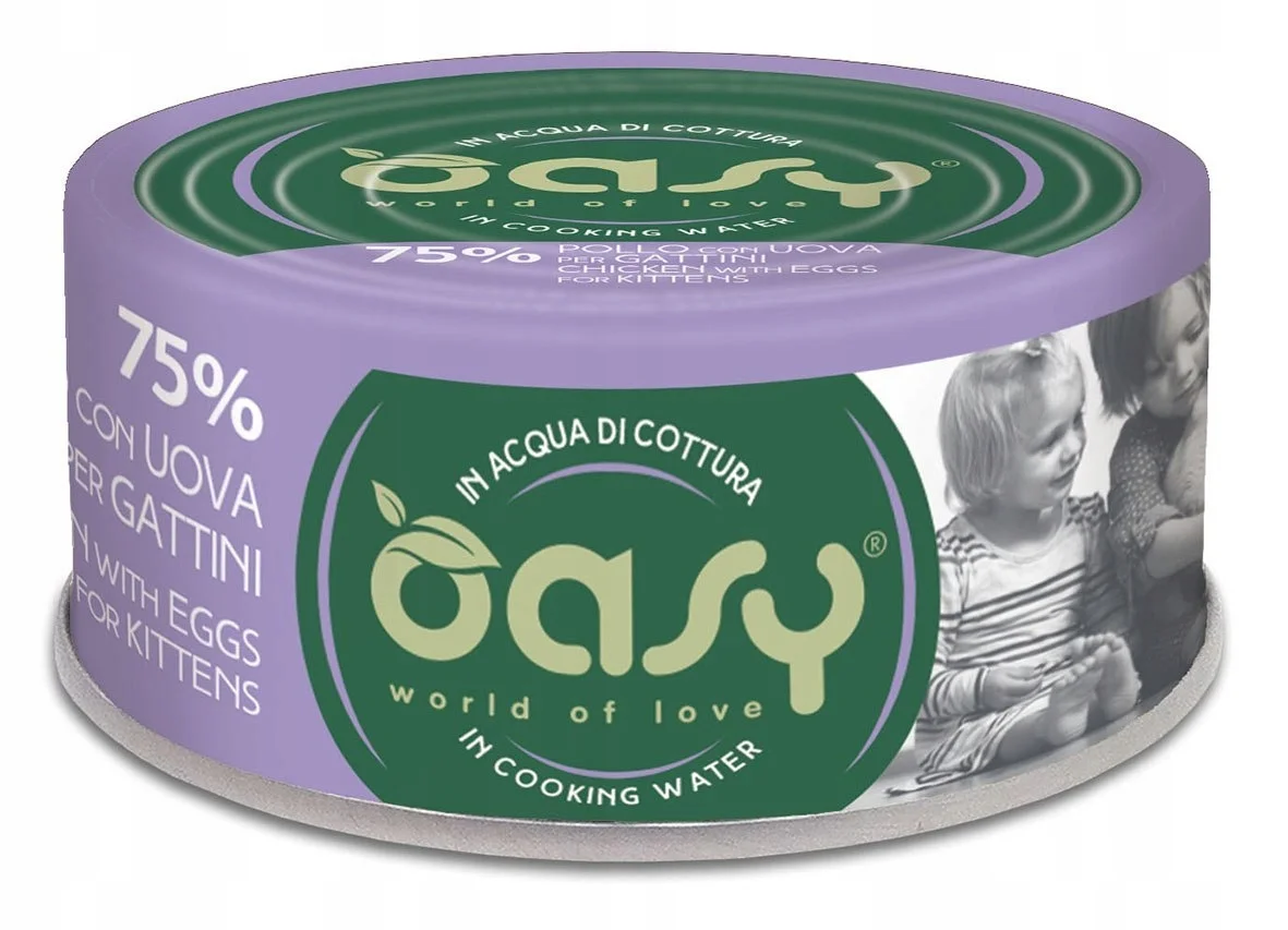 Oasy More Love jajko, kurczak w bulionie kitten 70 g