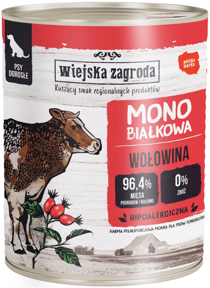 Wiejska Zagroda wołowina adult 800 g
