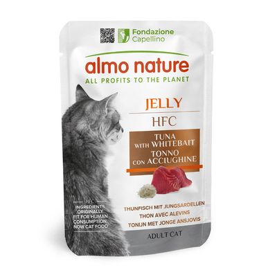 Almo Nature Jelly sardela, tuńczyk w galaretce adult 55 g × 24