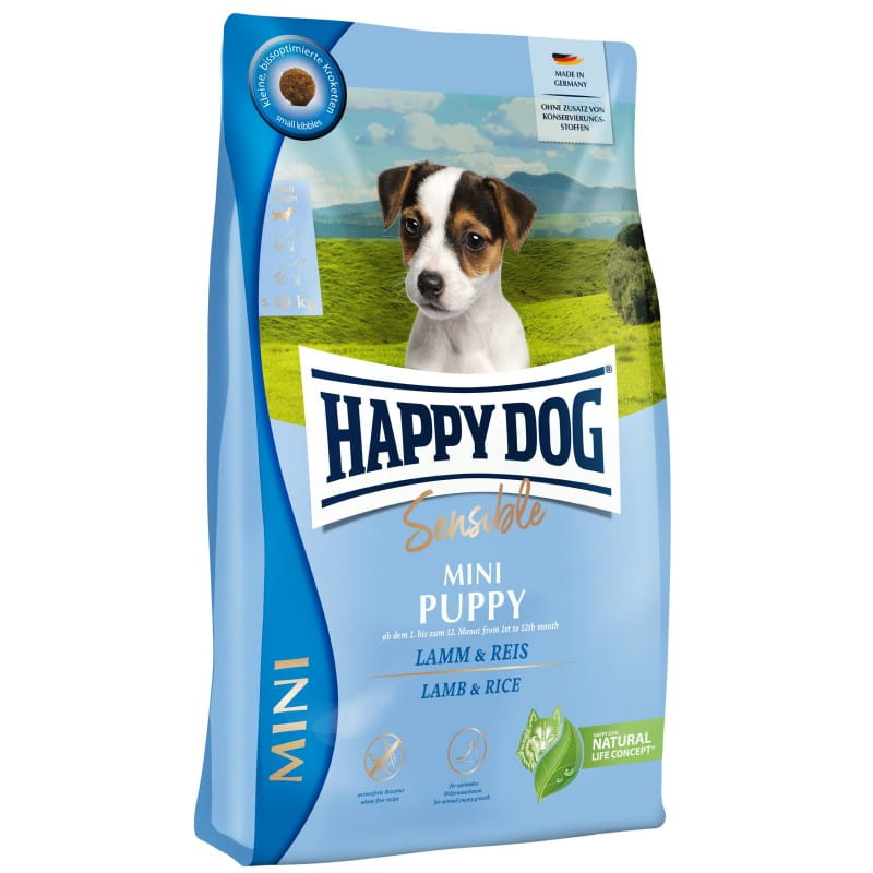 Happy Dog Sensible jagnięcina z ryżem puppy małe rasy 800 g