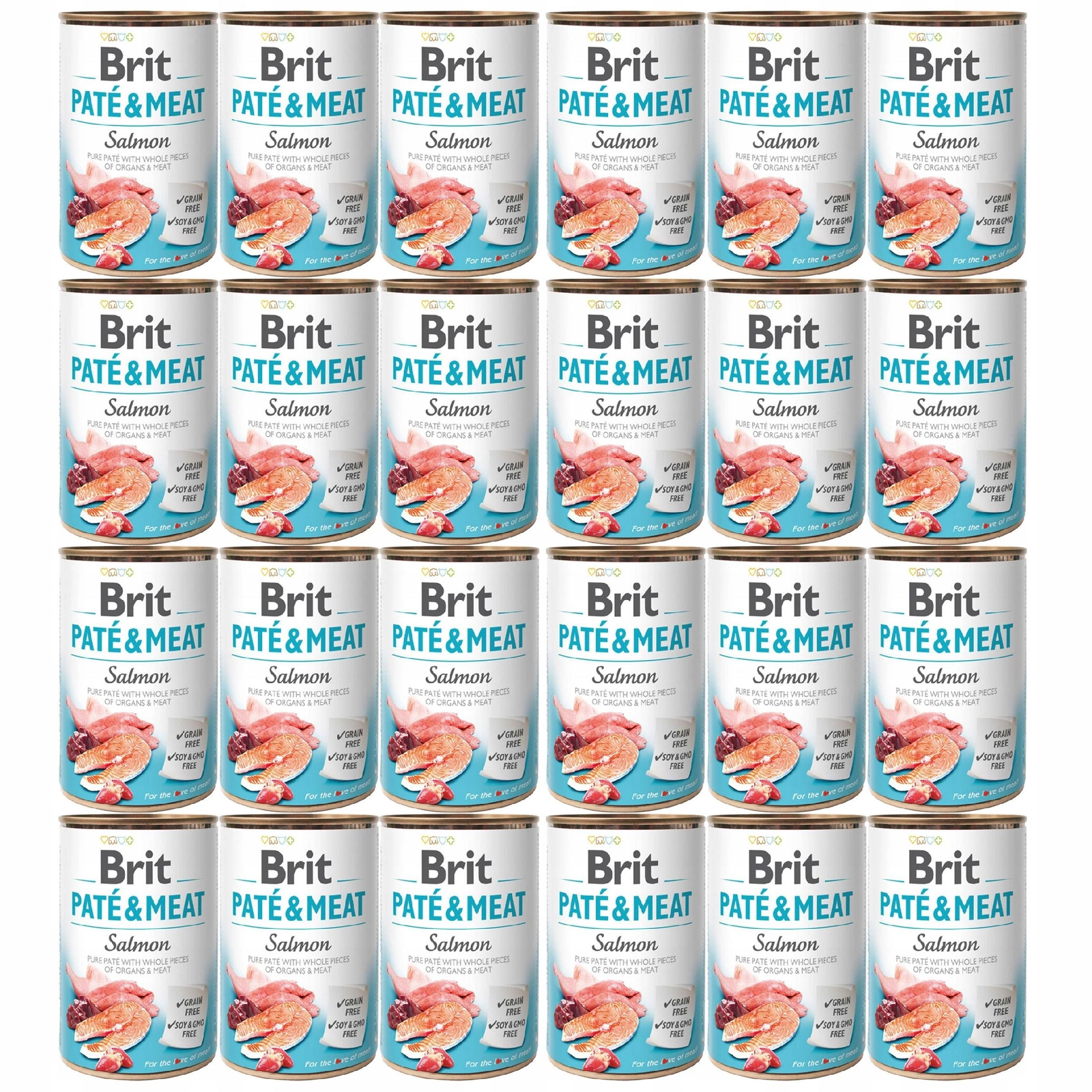 Brit Pate & Meat łosoś adult 400 g × 24