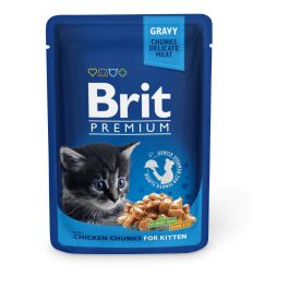 Brit Premium kurczak w sosie kitten 100 g × 24