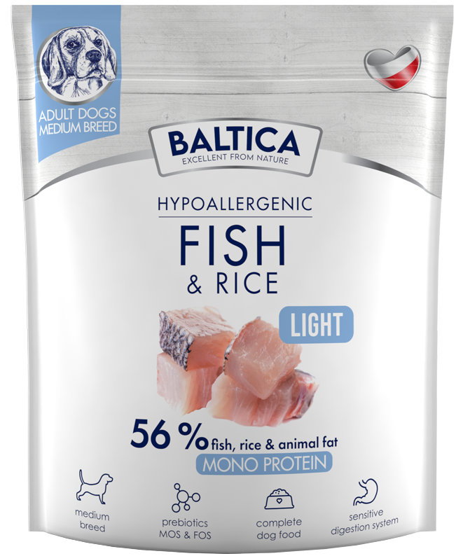 Baltica Nutraceutic ryba z ryżem adult średnie rasy 1 kg