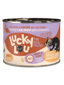 Lucky Lou Lifestage drób, łosoś w bulionie adult 200 g