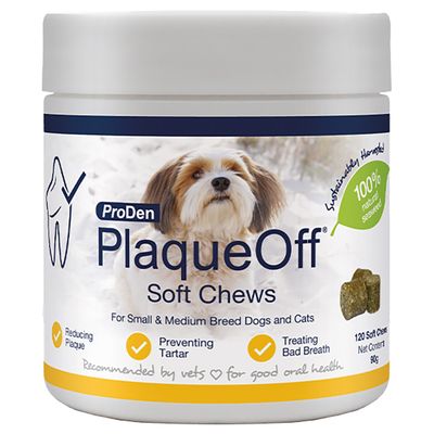 ProDen PlaqueOff Soft Chews małe rasy, średnie rasy 1 g × 120