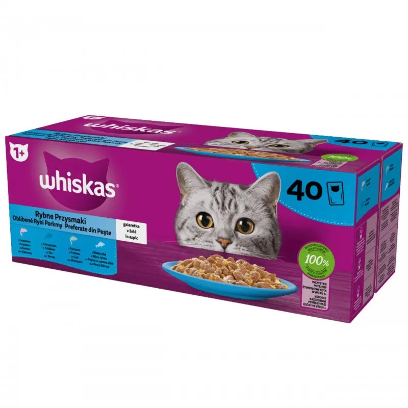 Whiskas mix smaków w galaretce adult 85 g × 40
