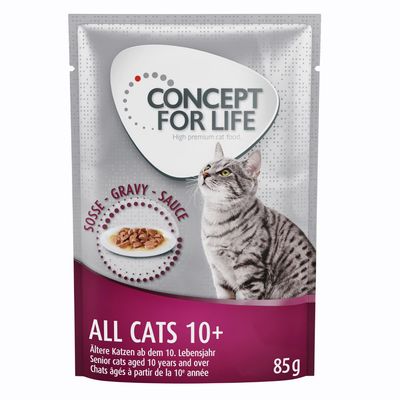Concept for Life All Cats Sterilised w sosie senior 85 g × 48