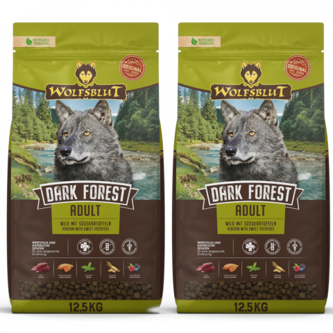 Wolfsblut Dark Forest dziczyzna adult 12,5 kg × 2