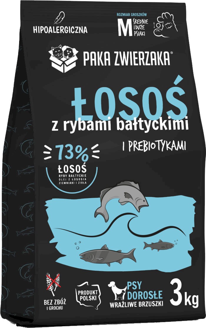 Paka Zwierzaka Seventh Heaven łosoś, ryby bałtyckie średnie rasy 3 kg