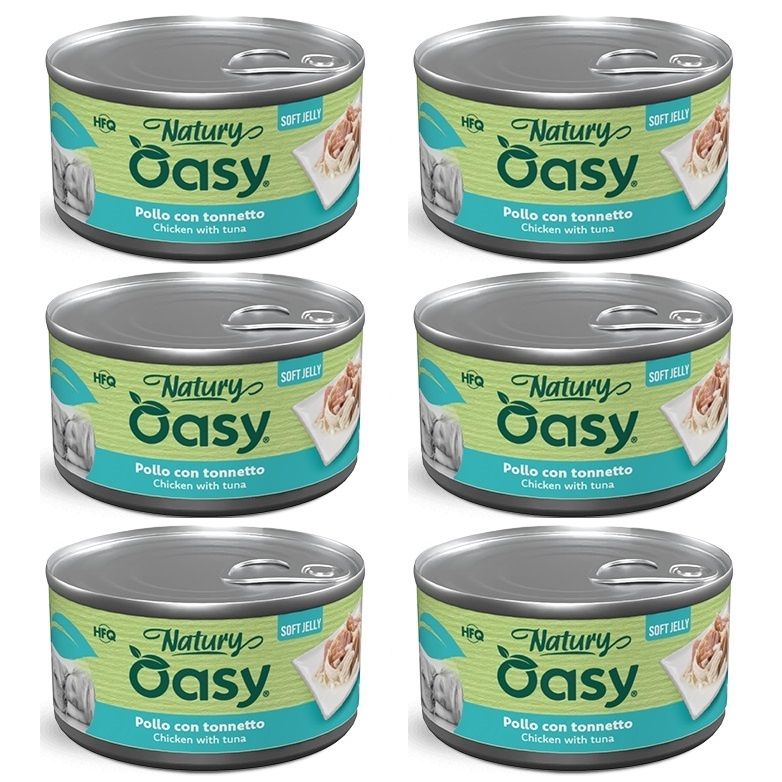 Oasy Natury Soft Jelly kurczak, tuńczyk 150 g × 6