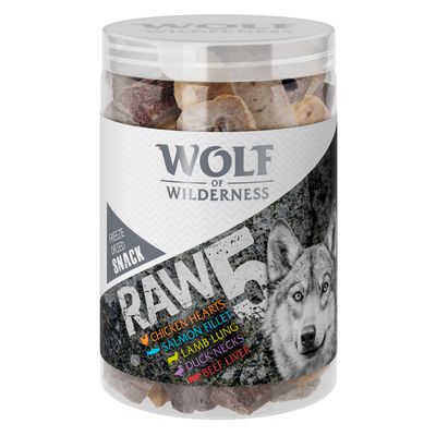 Wolf of Wilderness Raw jagnięcina, kaczka, kurczak, wołowina, łosoś 150 g