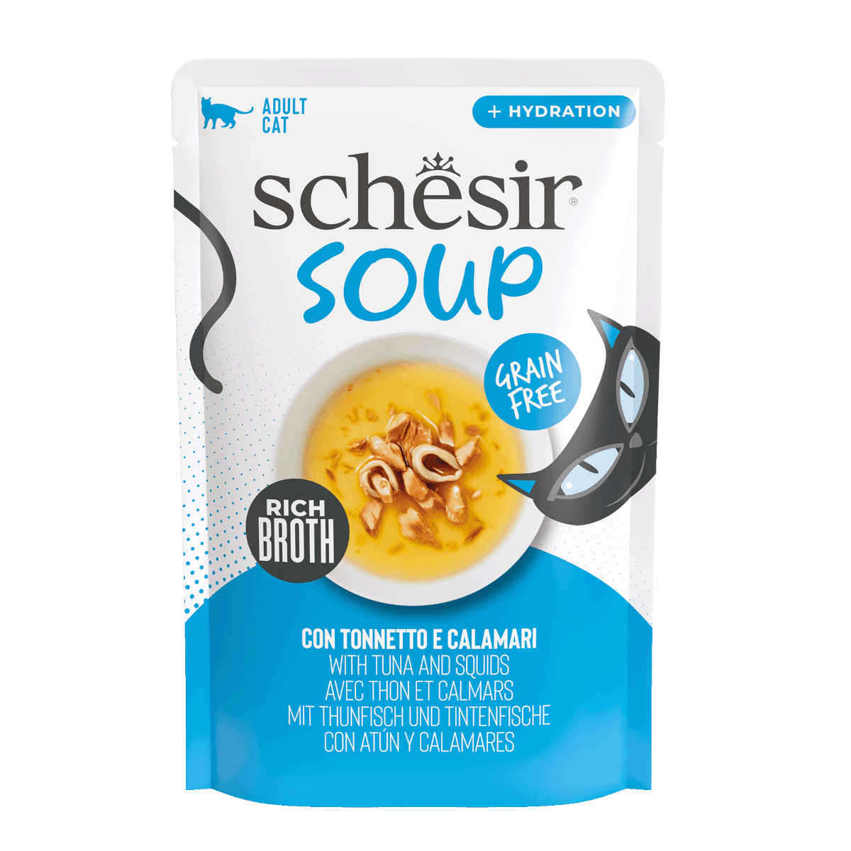 Schesir Soup kalmar, tuńczyk w bulionie adult 40 g