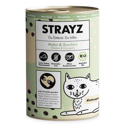STRAYZ kurczak z cukinią adult 400 g × 6