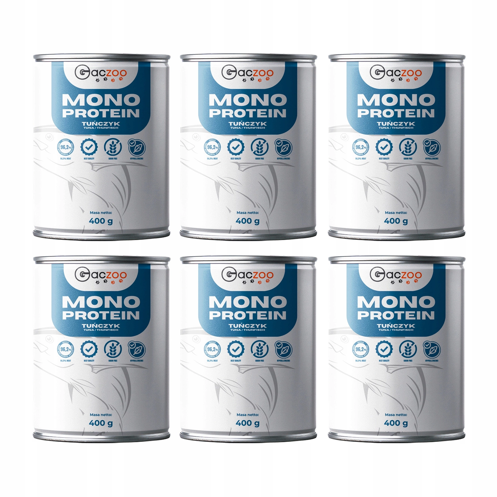 Gaczoo Mono Protein tuńczyk 400 g × 6