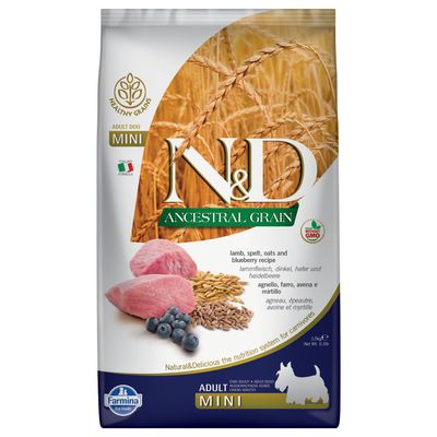 Farmina N&D Ancestral Grain jagnięcina adult małe rasy 7 kg × 2