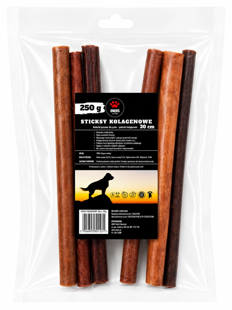 Oners pałeczki kolagenowe 250 g