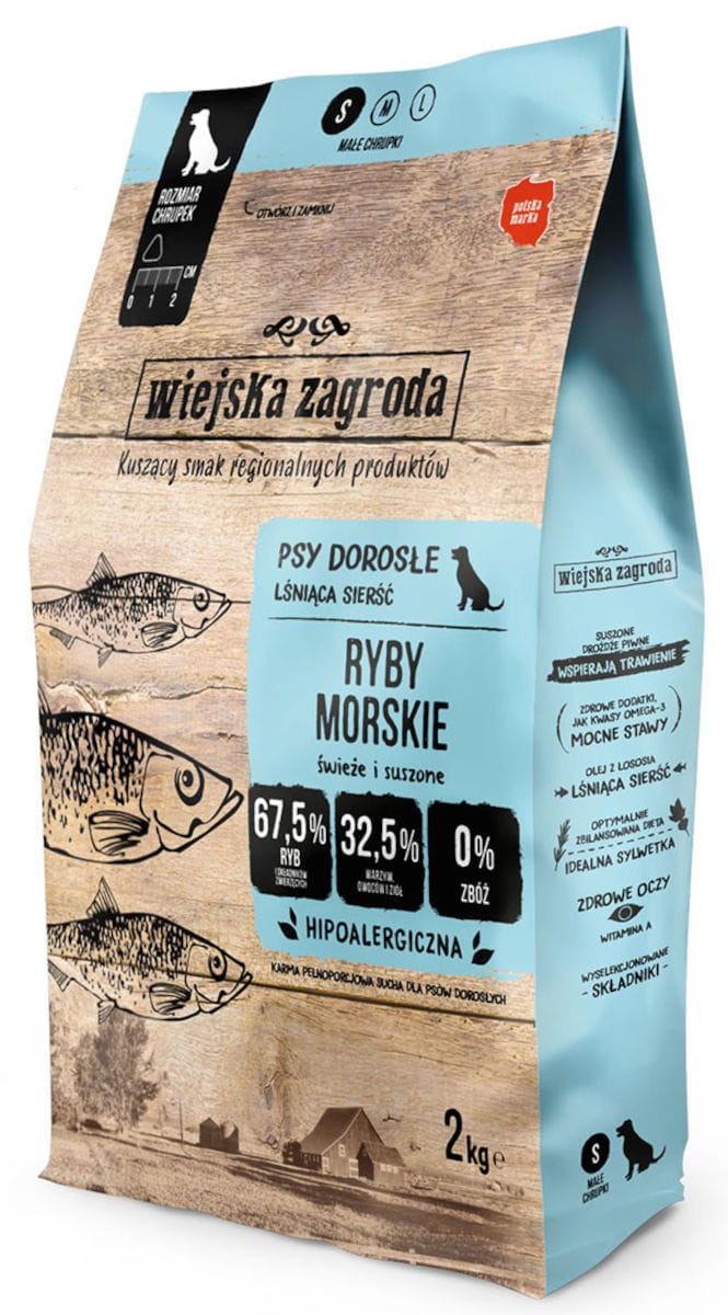 Wiejska Zagroda ryby morskie adult małe rasy 2 kg