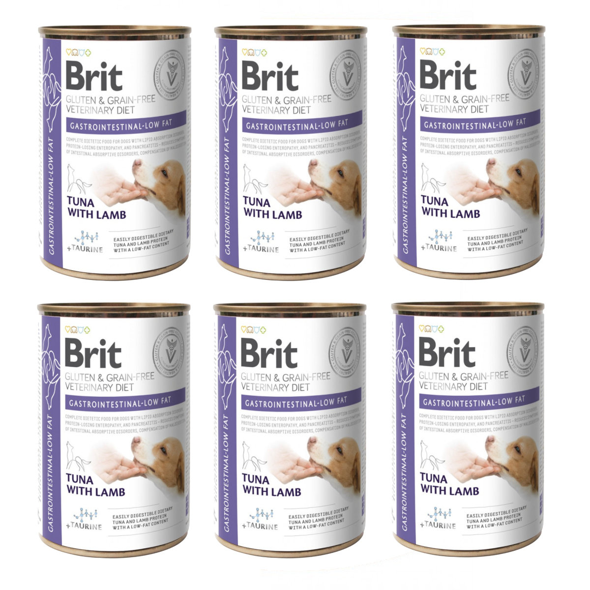 Brit Veterinary Diet Gastrointestinal Low Fat tuńczyk i jagnięcina adult 400 g × 6
