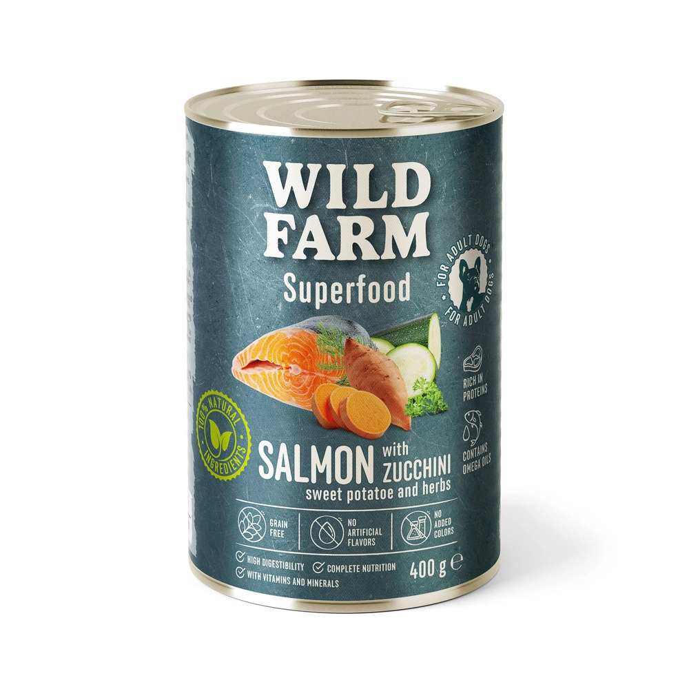Wild Farm Superfood łosoś adult 400 g
