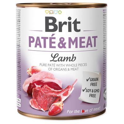 Brit Pate & Meat jagnięcina adult 800 g × 6