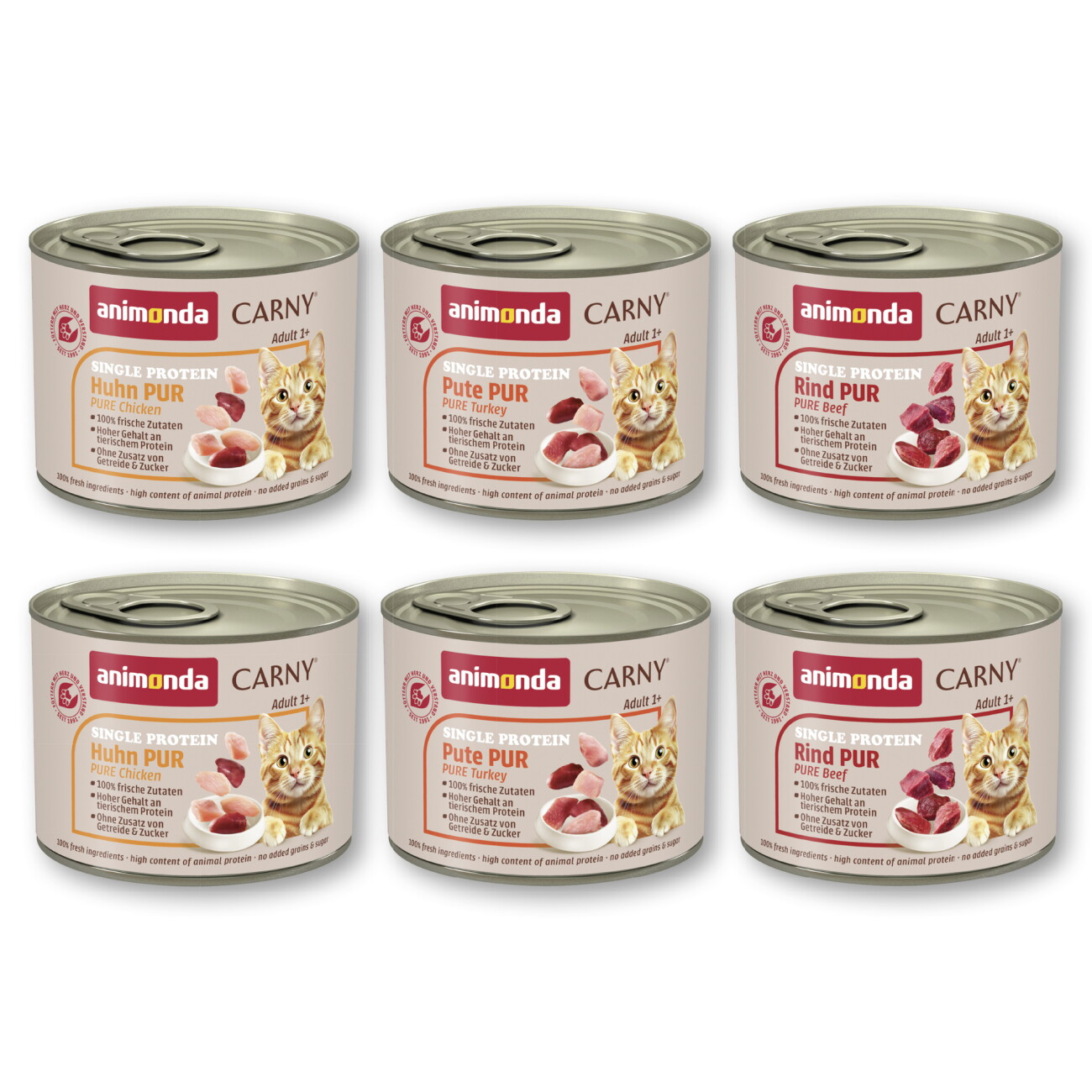 Animonda Carny Single Protein mix smaków adult 200 g × 6