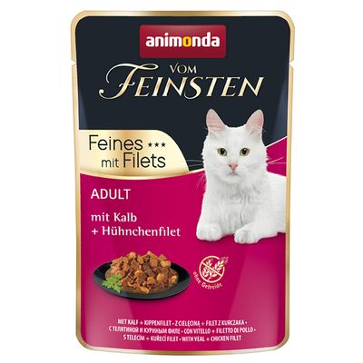 Animonda Vom Feinsten cielęcina, kurczak w sosie adult 85 g × 18