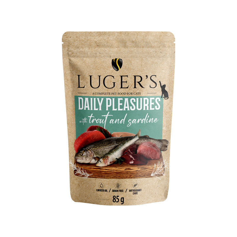 Luger's Daily Pleasures pstrąg, sardynka adult 85 g
