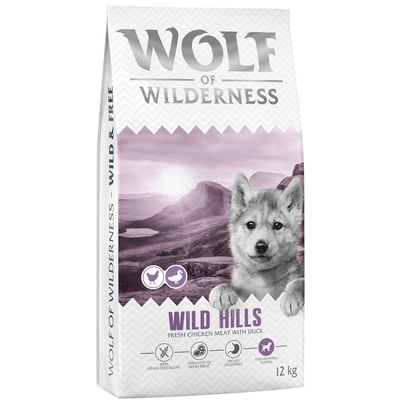 Wolf of Wilderness Wild Hills junior 12 kg × 2