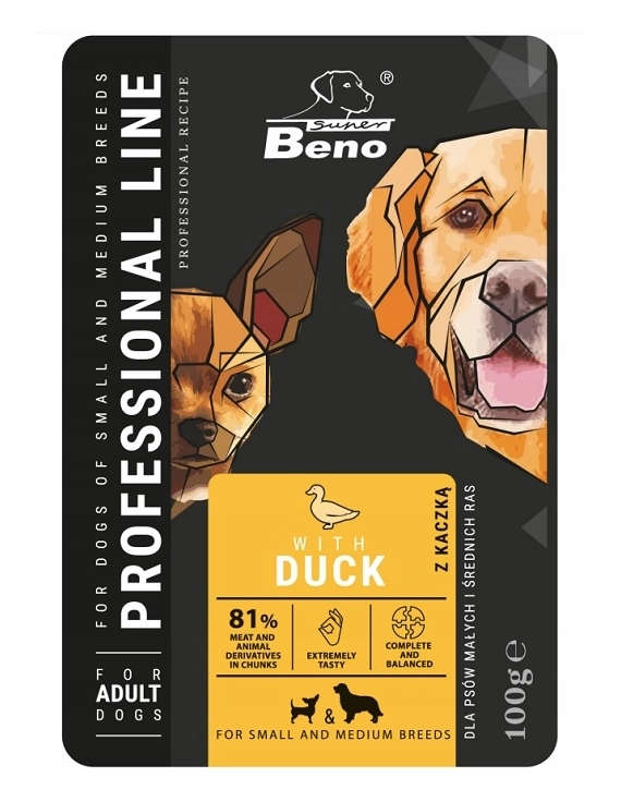 Super Beno kaczka adult małe rasy, średnie rasy 100 g