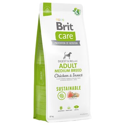 Brit Care kurczak, owady adult średnie rasy 12 kg