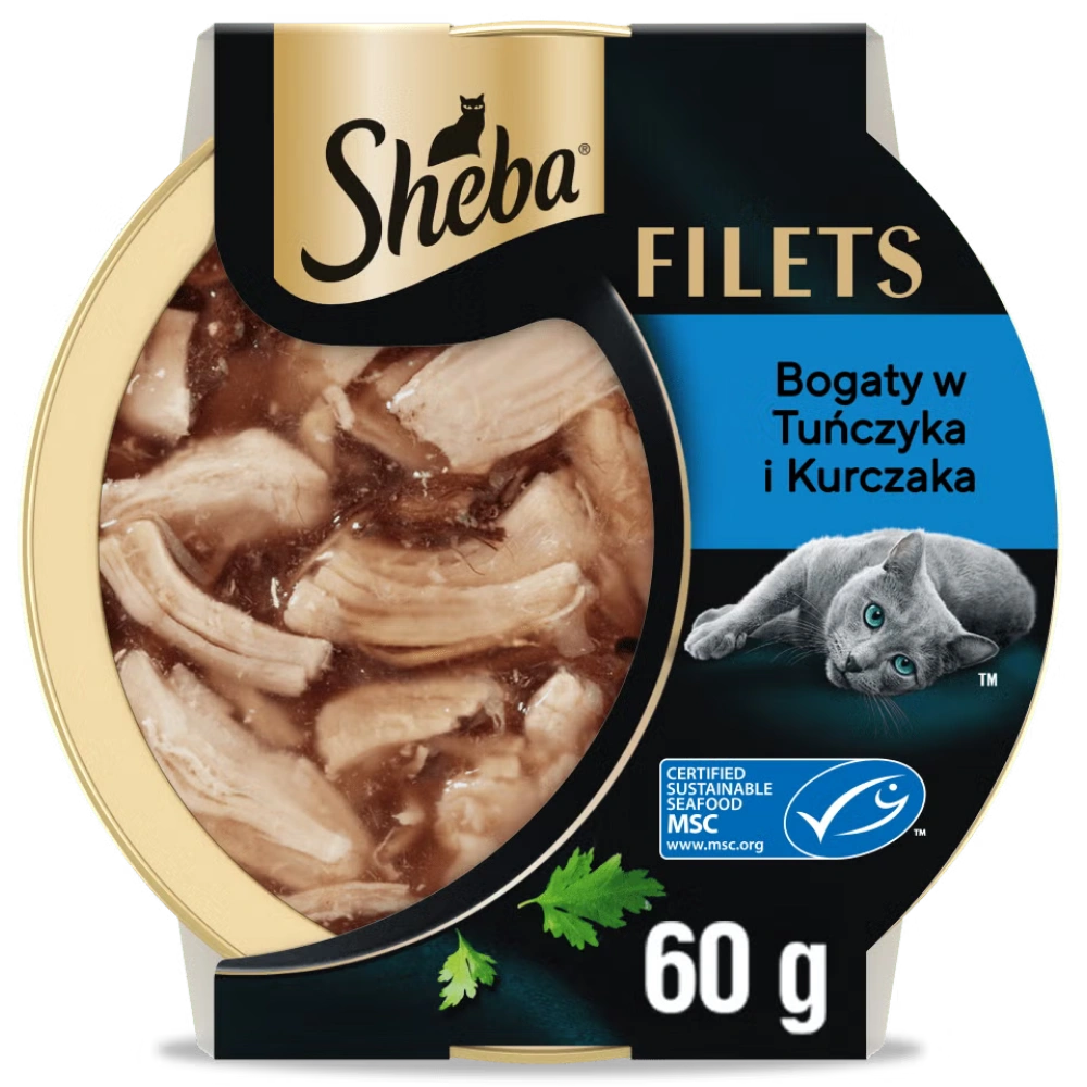 Sheba Filets kurczak, tuńczyk w sosie 60 g