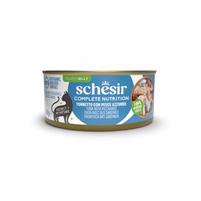 Schesir Complete Nutrition sardynka, tuńczyk w galaretce adult 140 g × 6
