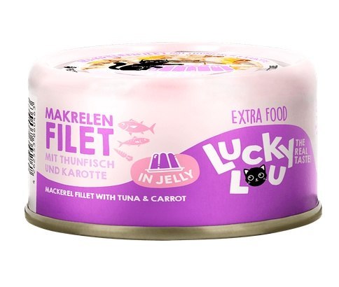 Lucky Lou Extrafood makrela, tuńczyk w galaretce 70 g