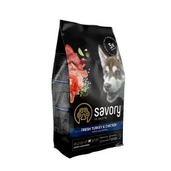 Savory Fresh indyk, kurczak junior duże rasy 12 kg