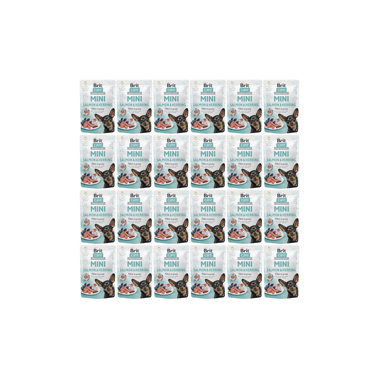 Brit Care łosoś, śledź adult małe rasy 85 g × 24