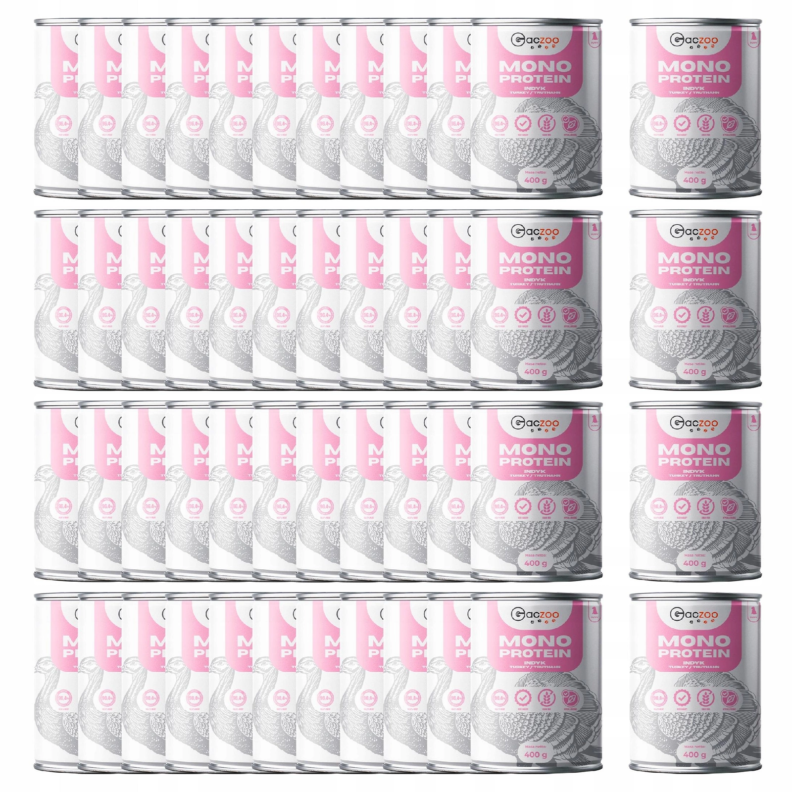 Gaczoo Mono Protein indyk puppy 400 g × 48