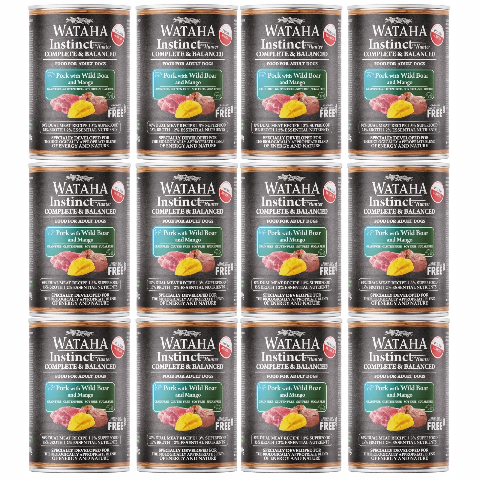 Wataha Instinct dzik, wieprzowina adult 400 g × 12