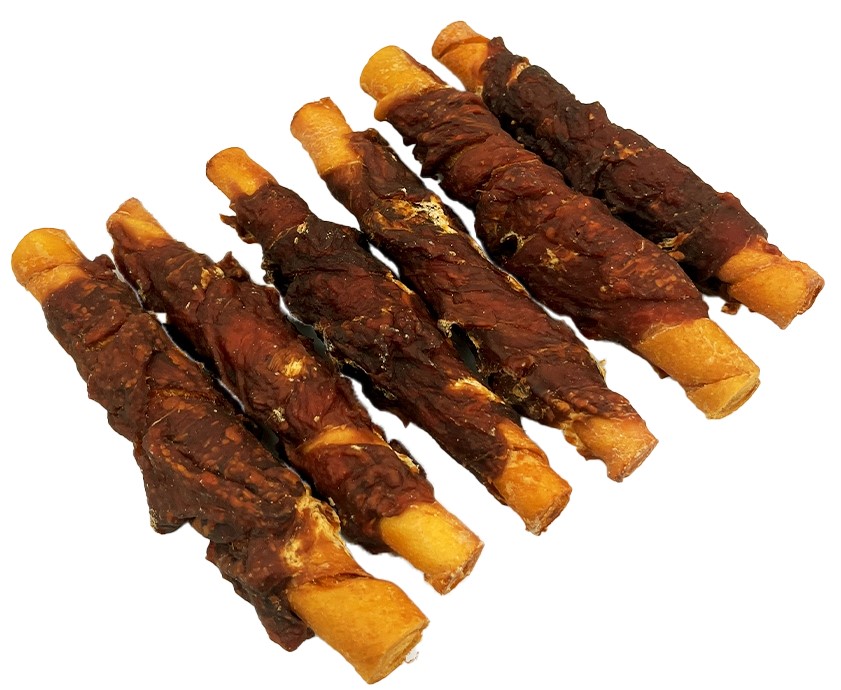 Trzy Psy Happy Snacky pałka wędzona z kaczką 13 cm 250 g