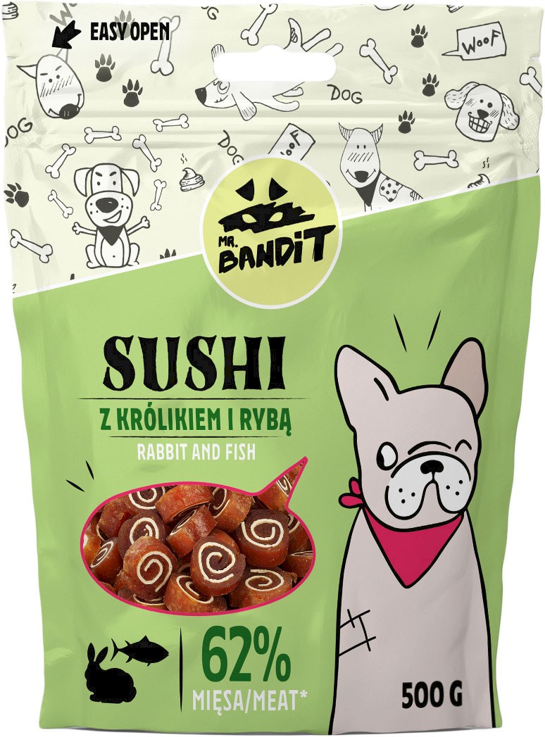 Mr. Bandit Sushi królik, ryba 500 g
