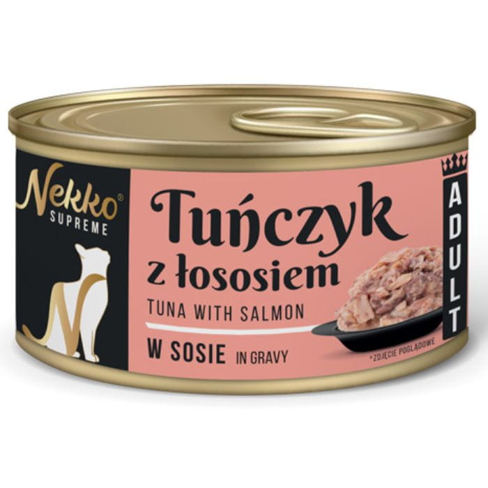 Nekko Supreme tuńczyk, łosoś w sosie adult 80 g