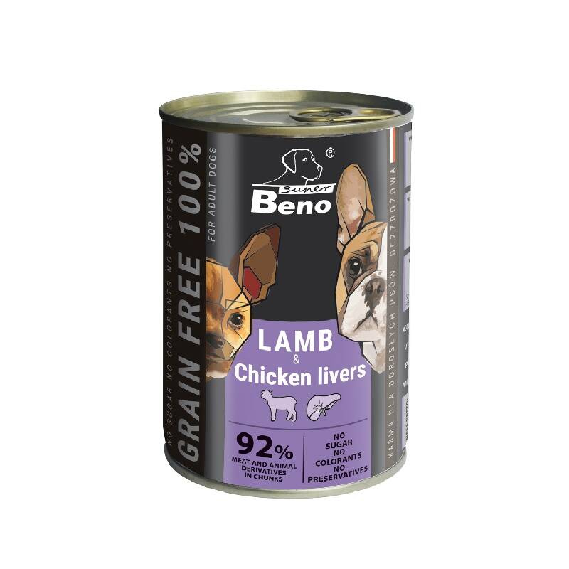 Super Beno drób, jagnięcina 415 g