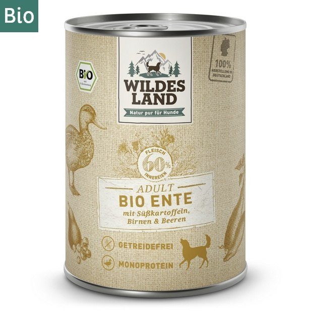 Wildes Land Dog Bio kaczka adult 400 g