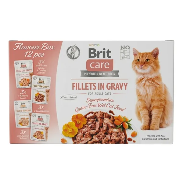 Brit Care Sterilised mix smaków w sosie adult 85 g × 12