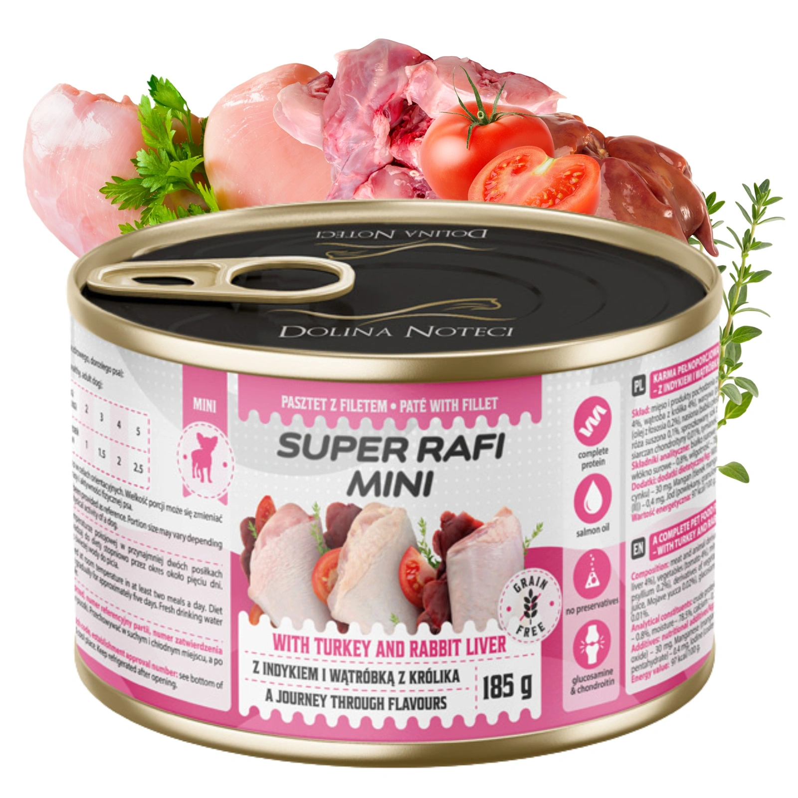 Rafi Super Rafi Mini indyk, królik adult małe rasy 185 g