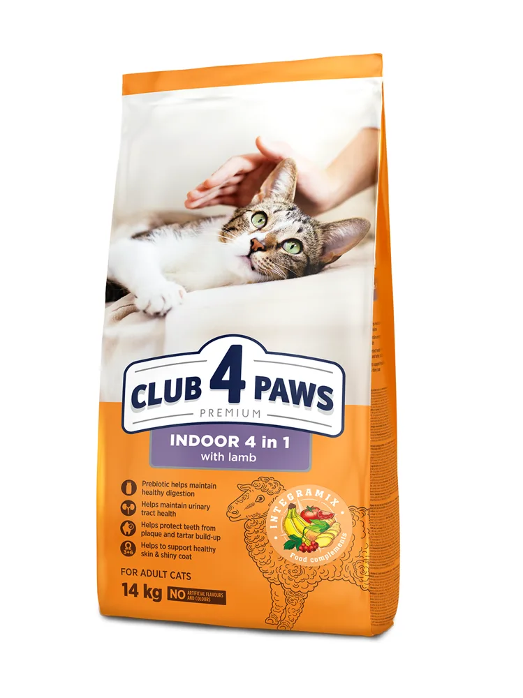 Club 4 Paws Premium Indoor jagnięcina adult 14 kg